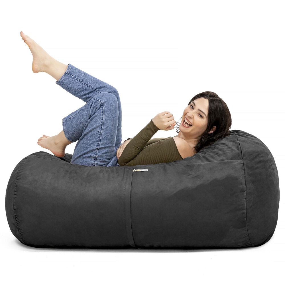 Jaxx 4&#39; Lounger Bean Bag in Black, , large