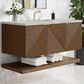 James Martin Vanities Marcello 48" Wall Mounted Single Bathroom Vanity in Chestnut with 3 cm Victorian Silver Quartz Top and Rectangular Sink, , large