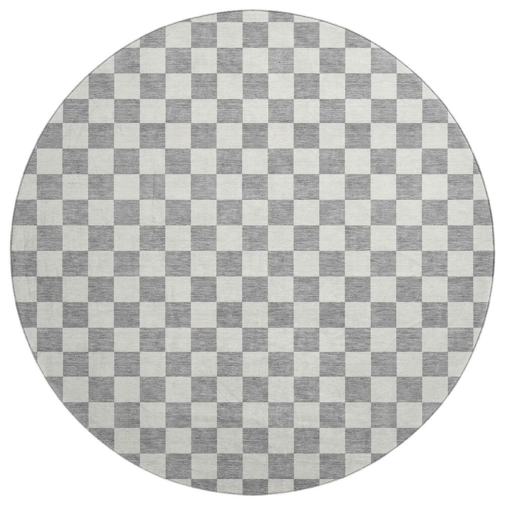 Dalyn Rug Company The Reserve TR7 Gray 8" Round Indoor/Outdoor Area Rug, , large