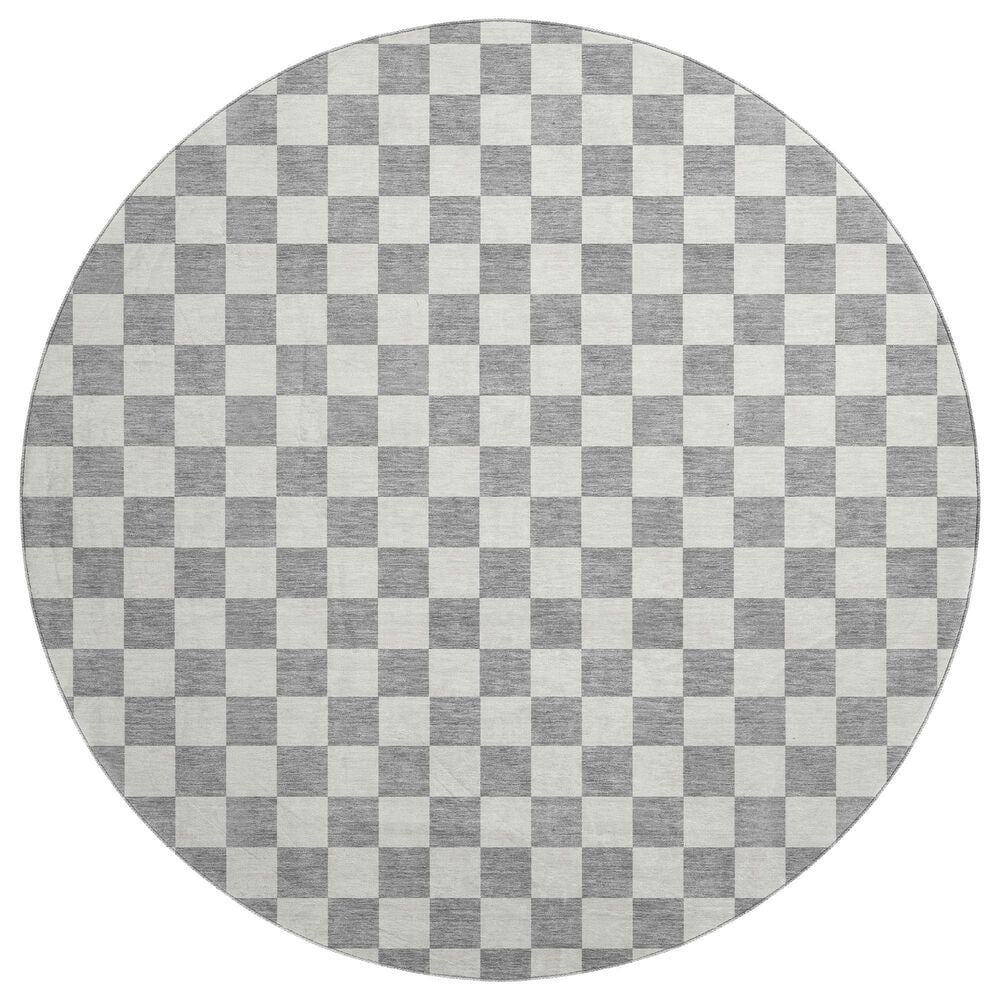 Dalyn Rug Company The Reserve TR7 Gray 8" Round Indoor/Outdoor Area Rug, , large