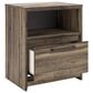 Ashley Elbrim 1-Drawer Nightstand in Brown with USB Port, , large