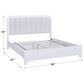 Ashley Jarlee California King Upholstered Platform Bed in White with Lighting, , large