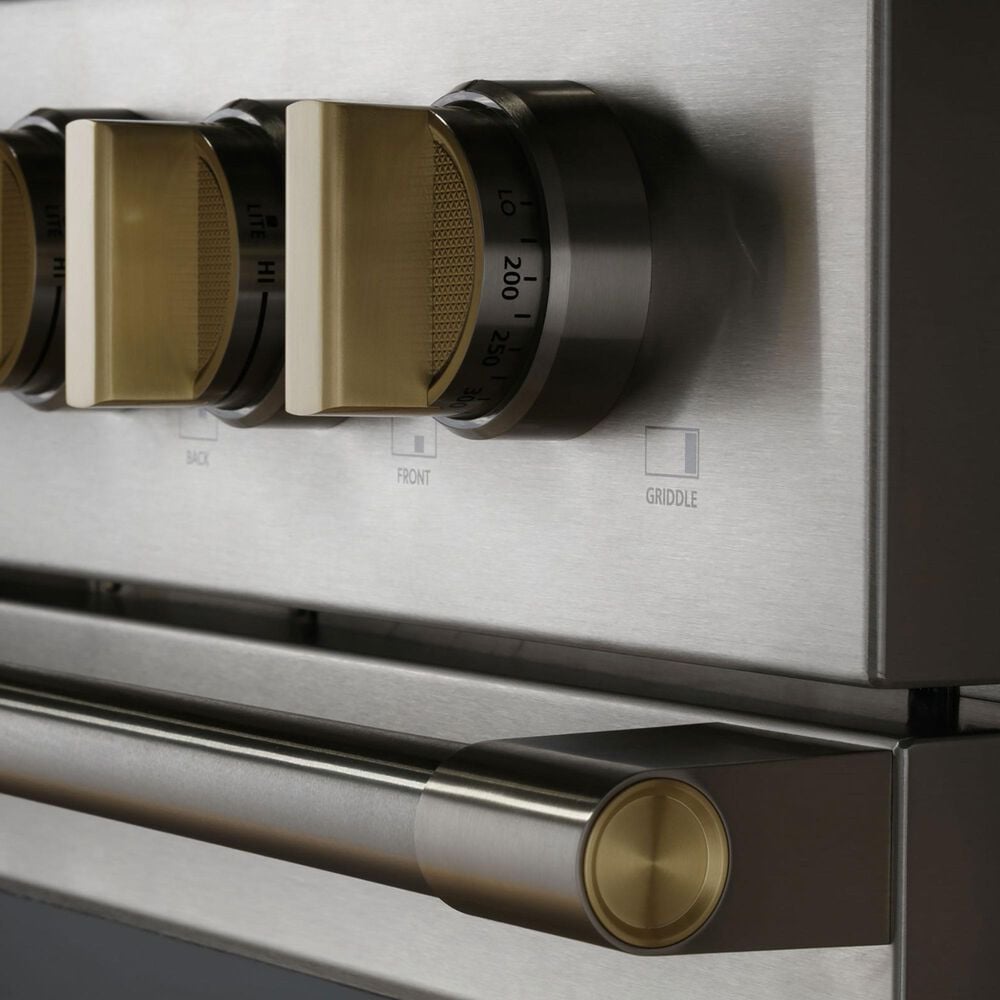 Monogram 36" Dual-Fuel Professional Range with 4 Burners and Griddle in Stainless Steel, , large