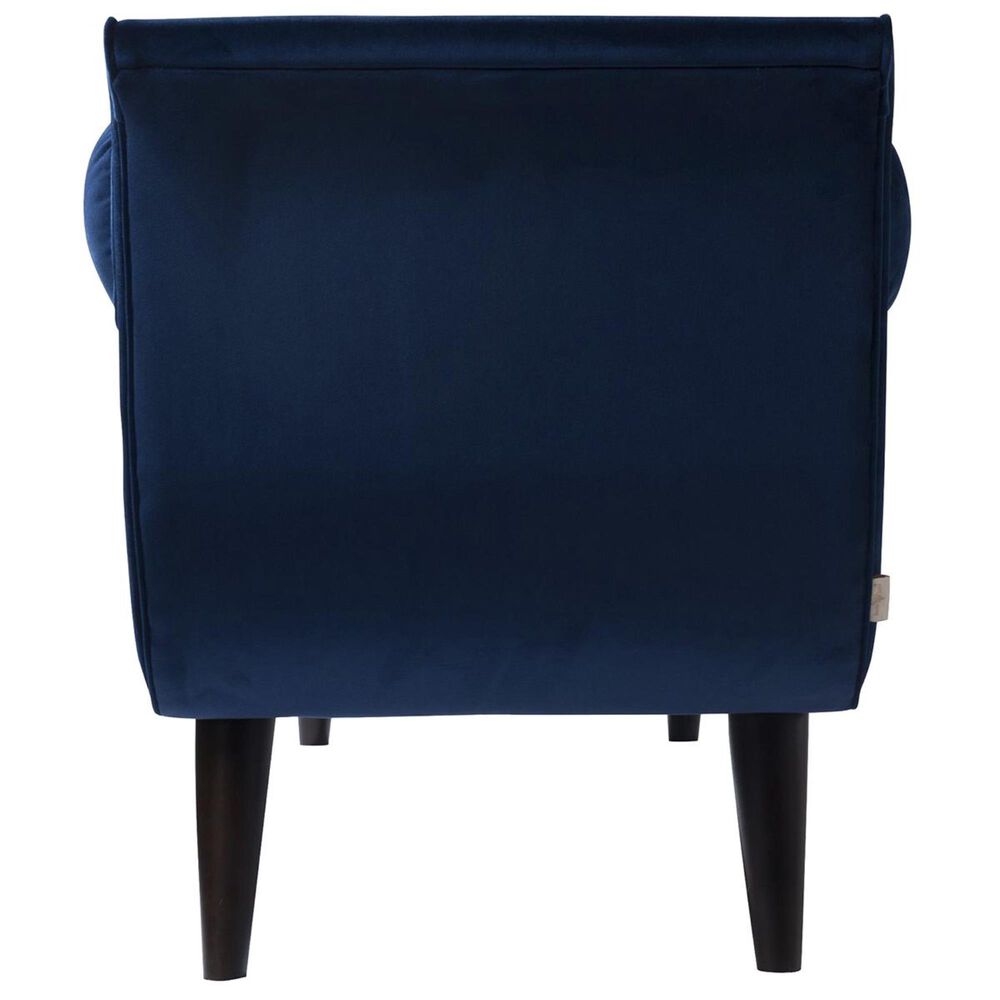 Jennifer Taylor Home Alma Tufted Flared Arm Entryway Bench in Navy Blue