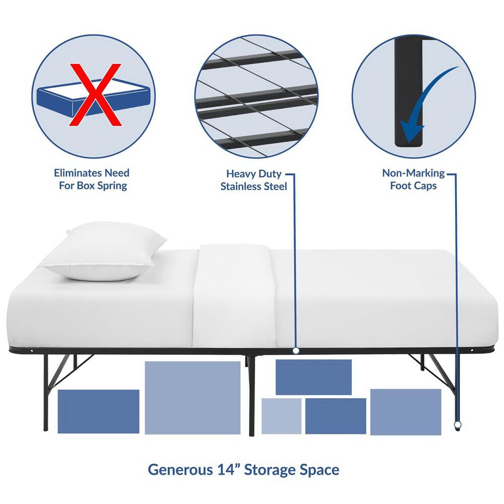 Modway Horizon Platform Twin Bed Frame in Brown, , large