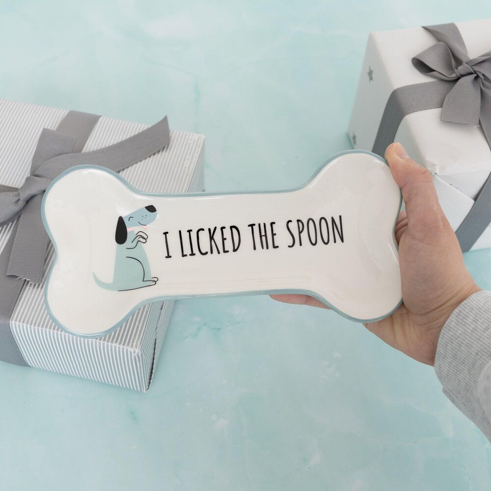 Pavilion 8.5&quot; Licked The Spoon Rest in White, , large