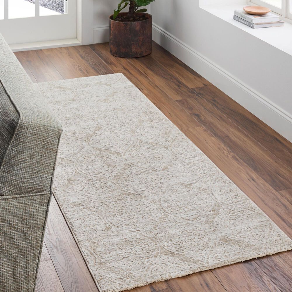 Surya Masterpiece Light Sage, Sage and Medium Gray 2'7" x 7'3" Runner, , large