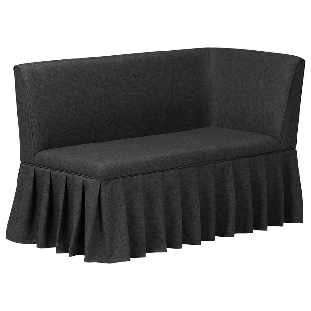 Baxton Studio Bryna 2-Piece Dining Nook Bench Set with Dark Grey Cushion in Dark Brown, , large