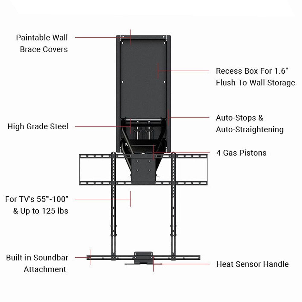 MantelMount MM750 Pro Pull Down TV Mount, , large