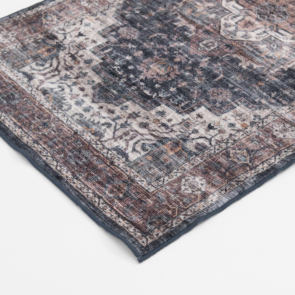 Central Oriental Rugease Velveteen Chantal Rust and Dark Grey 7&#39;6&quot; x 9&#39;6&quot; Area Rug, , large