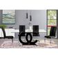 Global Furniture USA Dining Table in Matte Black & Stainless Steel, , large