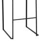 Lumisource Fuji High Back Barstool with White Faux Leather in Black (Set of 2), , large