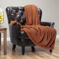 50" x 65" Cable Knit Throw Blanket in Cashew, , large