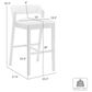 Armen Living Landyn Counter Height Stool in Sepia Brown, , large