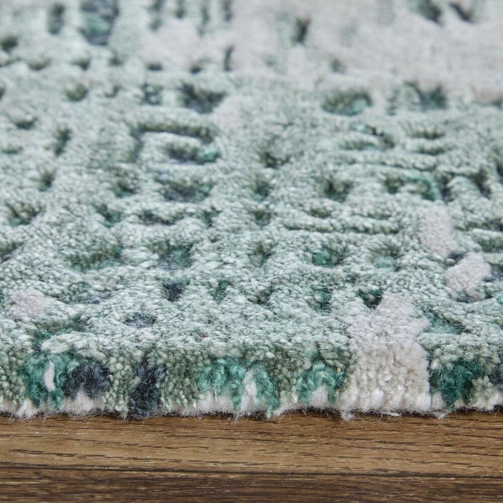 Feizy Zarah Green 2&#39;6&quot; x 8&#39; Runner, , large