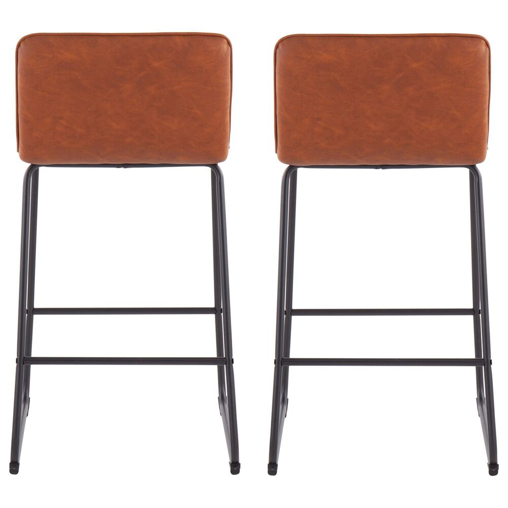 Lumisource Casper Counter Stool in Camel/Black &#40;Set of 2&#41;, , large