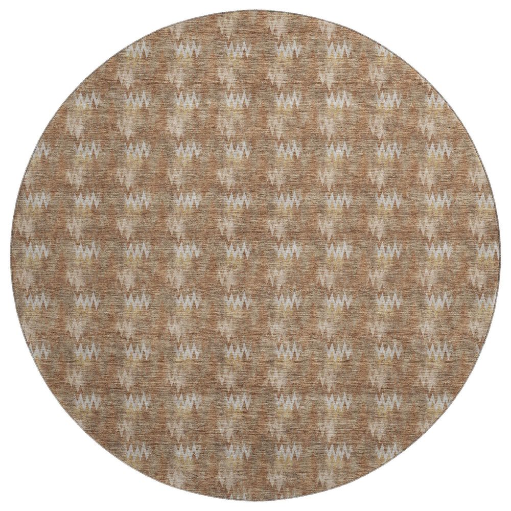 Dalyn Rug Company Soft Essentials Chevron Paprika 8" Round Area Rug, , large