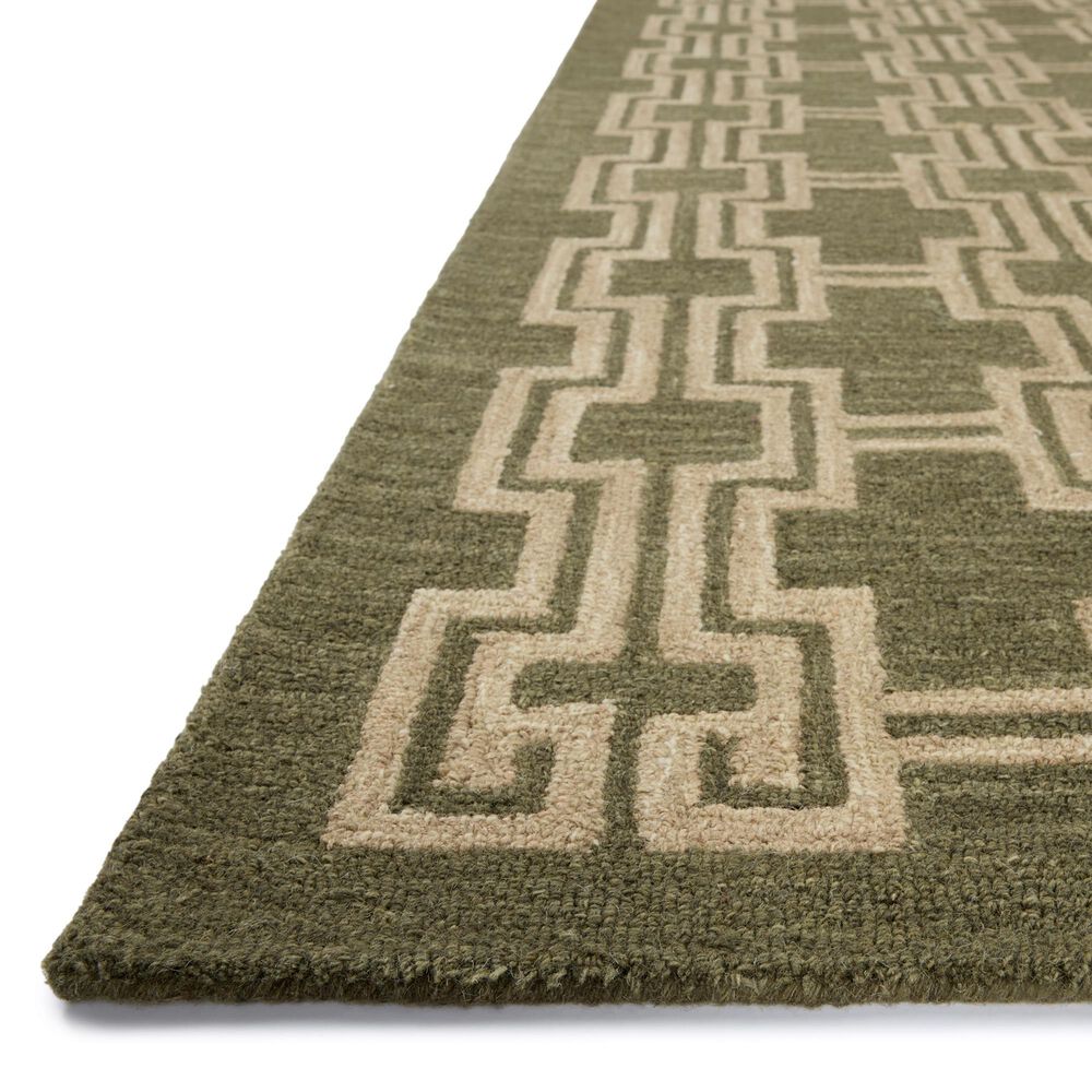 Jeremiah Brent x Loloi Barrow Moss and Beige 2&#39;6&quot; x 9&#39;9&quot; Runner, , large