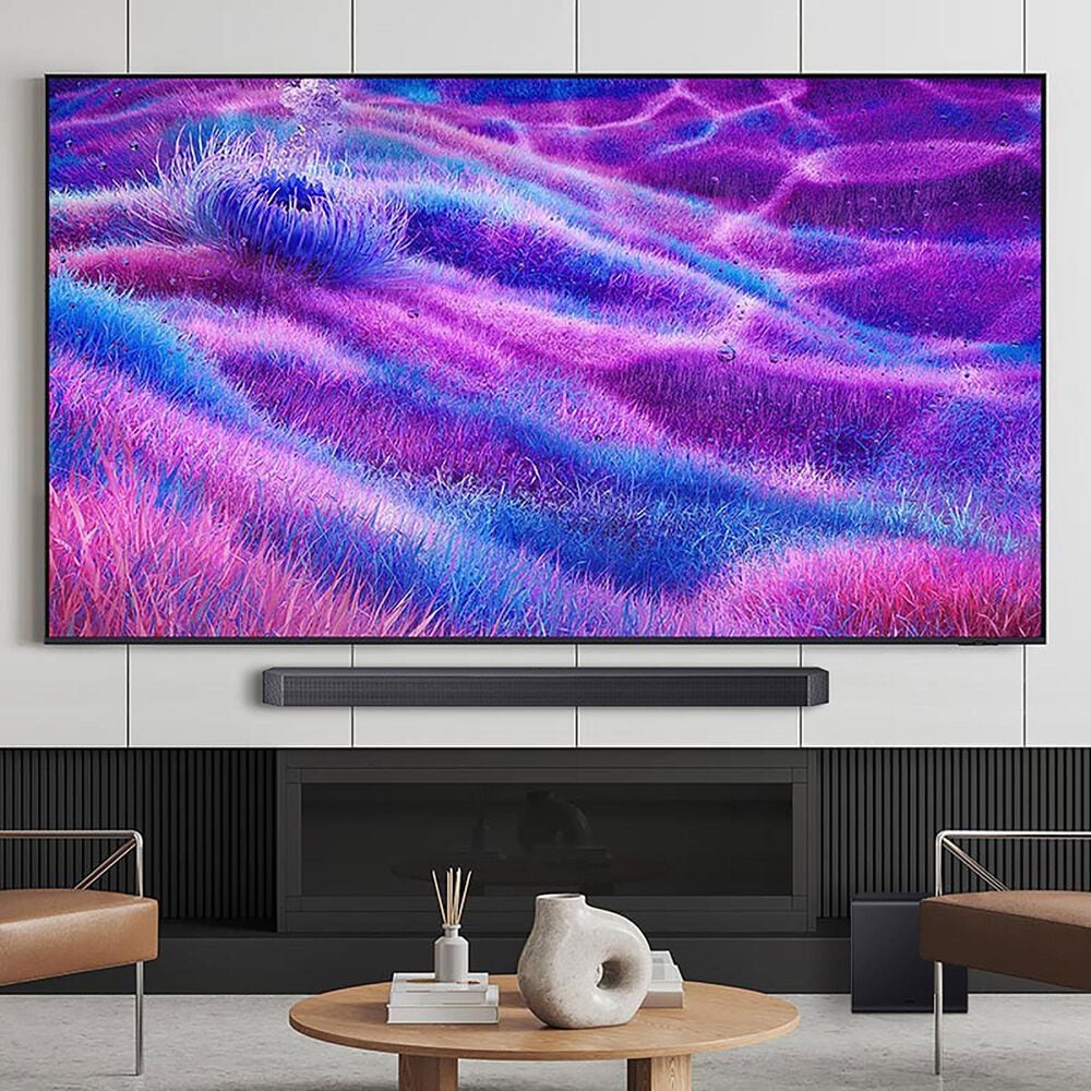 Samsung 100" Class QN80F QLED 4K Vision AI - Smart TV with Q-Series 11.1.4 Channel Soundbar System in Titan Black, , large