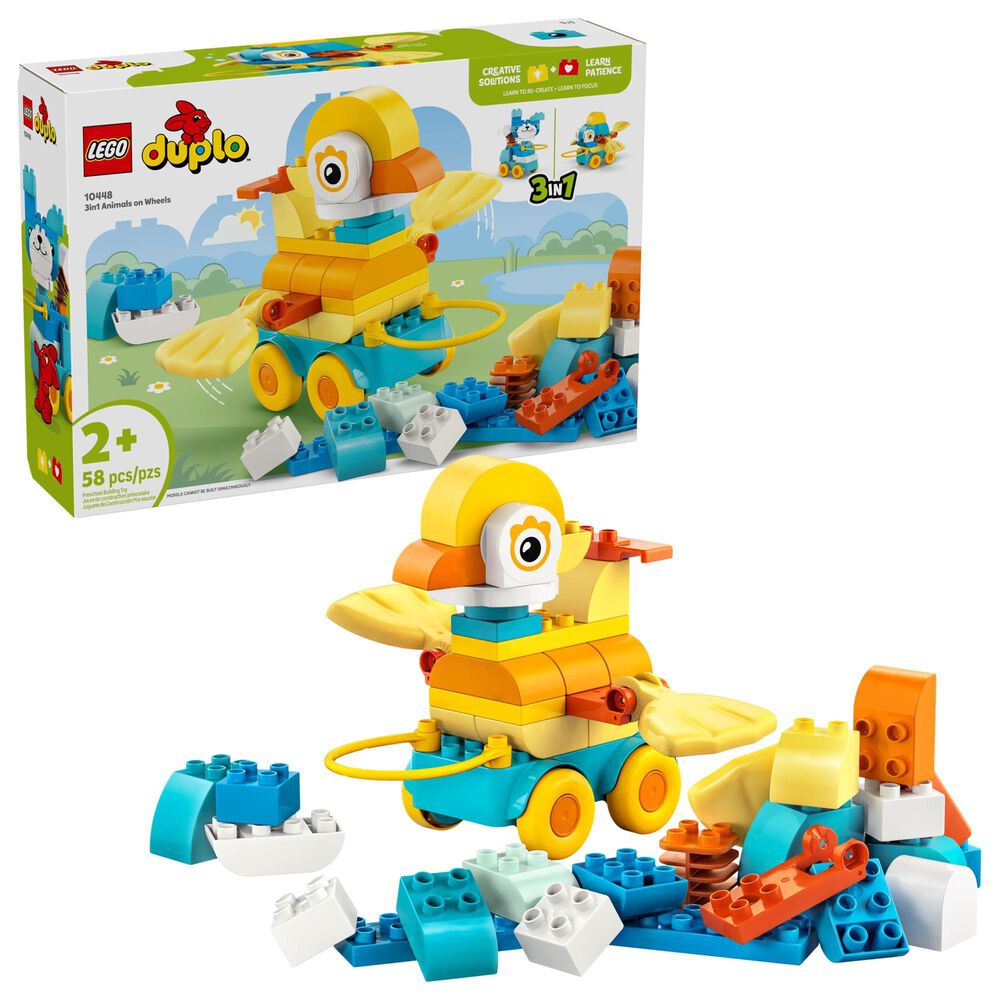 LEGO Duplo 3-In-1 Wild Animal on Wheels Building Set, , large