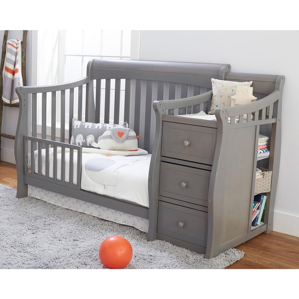 Sorelle Princeton Elite Crib and Changer in Weathered Gray NFM