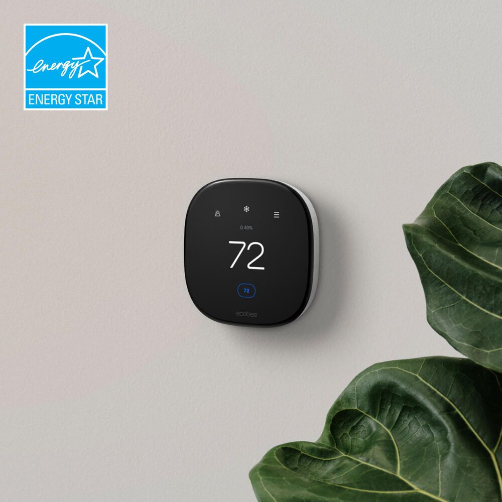 Ecobee Smart Enhanced Programmable Touch Screen Wi-Fi Thermostat in Black, , large