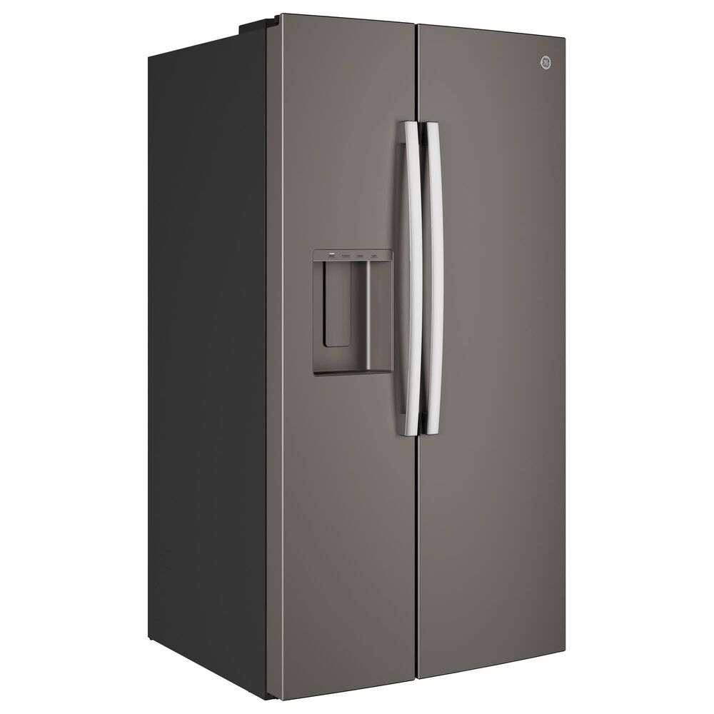 GE Appliances 28 Cu. Ft. Side-By-Side Refrigerator with Extra Tall Dispenser and In-Door Icemaker in Fingerprint Resistant Slate, , large