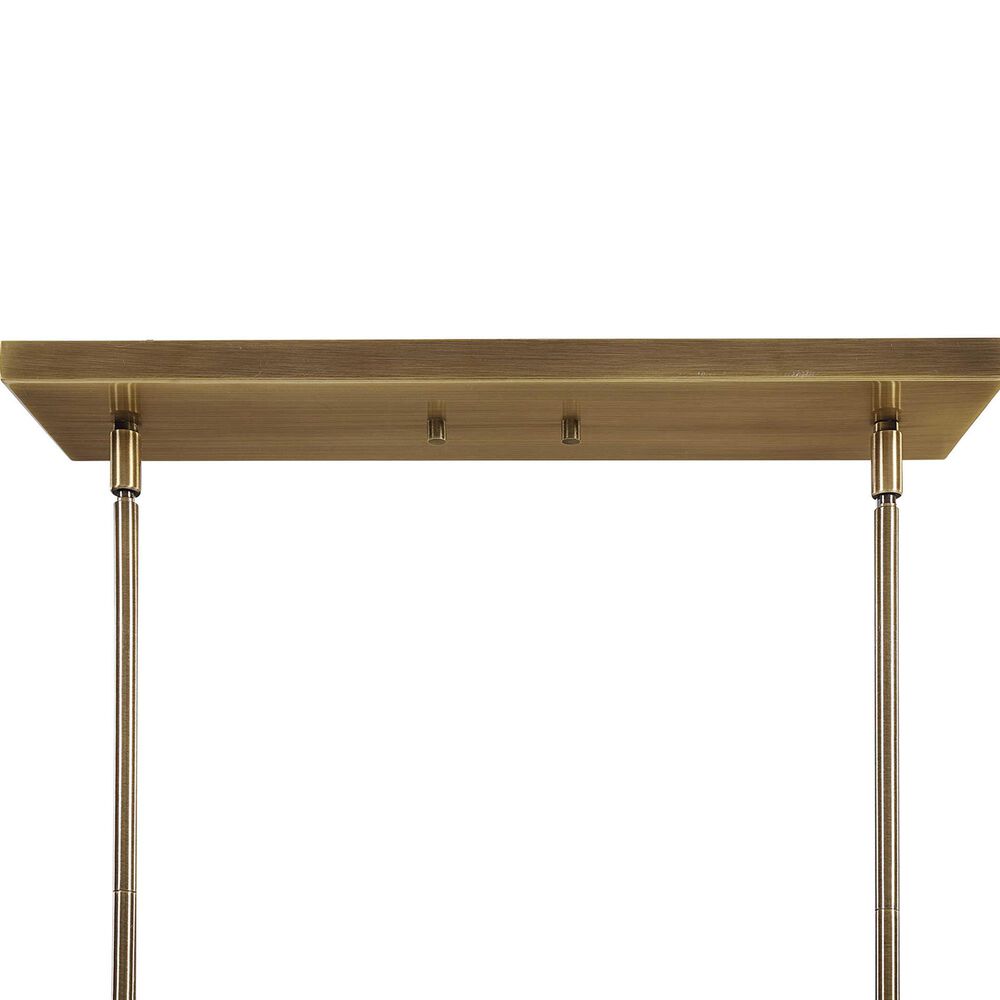 Uttermost Brookdale 3-Light Linear Chandelier in Aged Brass, , large