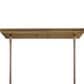 Uttermost Brookdale 3-Light Linear Chandelier in Aged Brass, , large