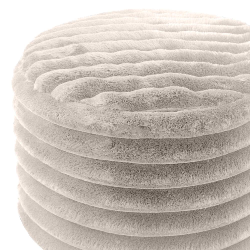 Jaxx Paran Round Ottoman in Mondo Grey, , large