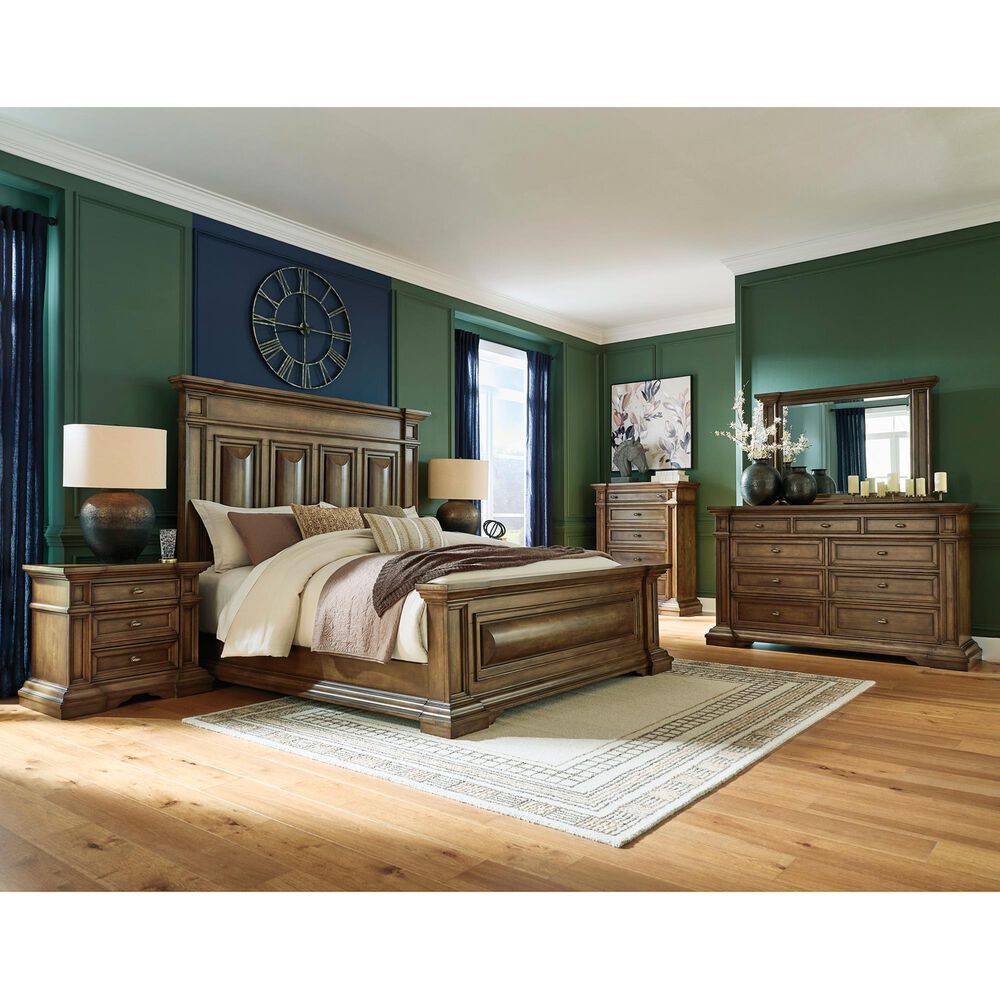 Millenium Frantanna 5 Piece California King Panel Bedroom Set in Brown, , large