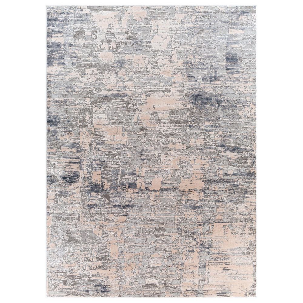 Surya Alpine 6"7" x 9"6" Gray, Charcoal, Taupe and Light Gray Area Rug, , large