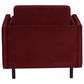 Linon Home Decor Wallis Accent Chair with Ottoman in Berry, , large