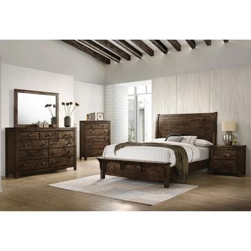 New Heritage Design Blue Ridge 4 Piece Queen Bedroom Set in Rustic Gray, , large