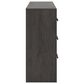 Ashley Prendonea 6-Drawer Dresser and Mirror in Charcoal, , large