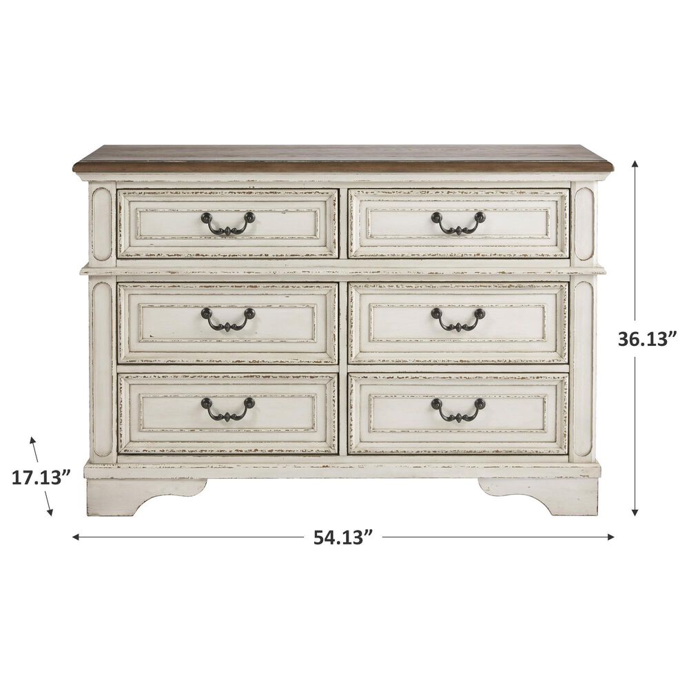Ashley Realyn Youth Dresser in Chipped White, , large