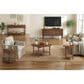 Forma & Co Turn Wood Coffee Table in Cocoa Brown, , large