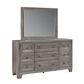 Davis International Traditional 9 Drawer Dresser and Mirror in Gray, , large