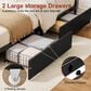 HOMLUX Full Upholstered Platform Storage Bed Frame in Black, , large