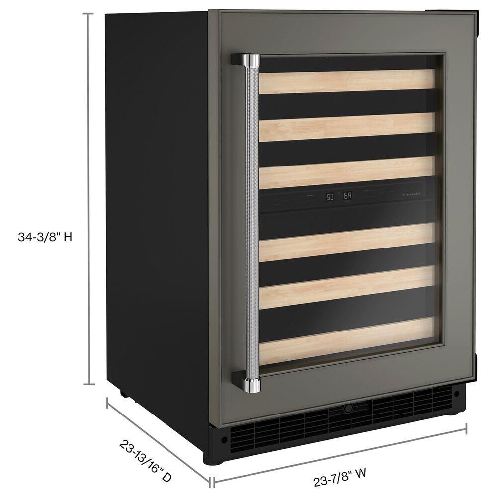KitchenAid 24&quot; Undercounter Wine Cellar with Wood-Front Racks and Right Hinge - Panel Sold Separately, , large