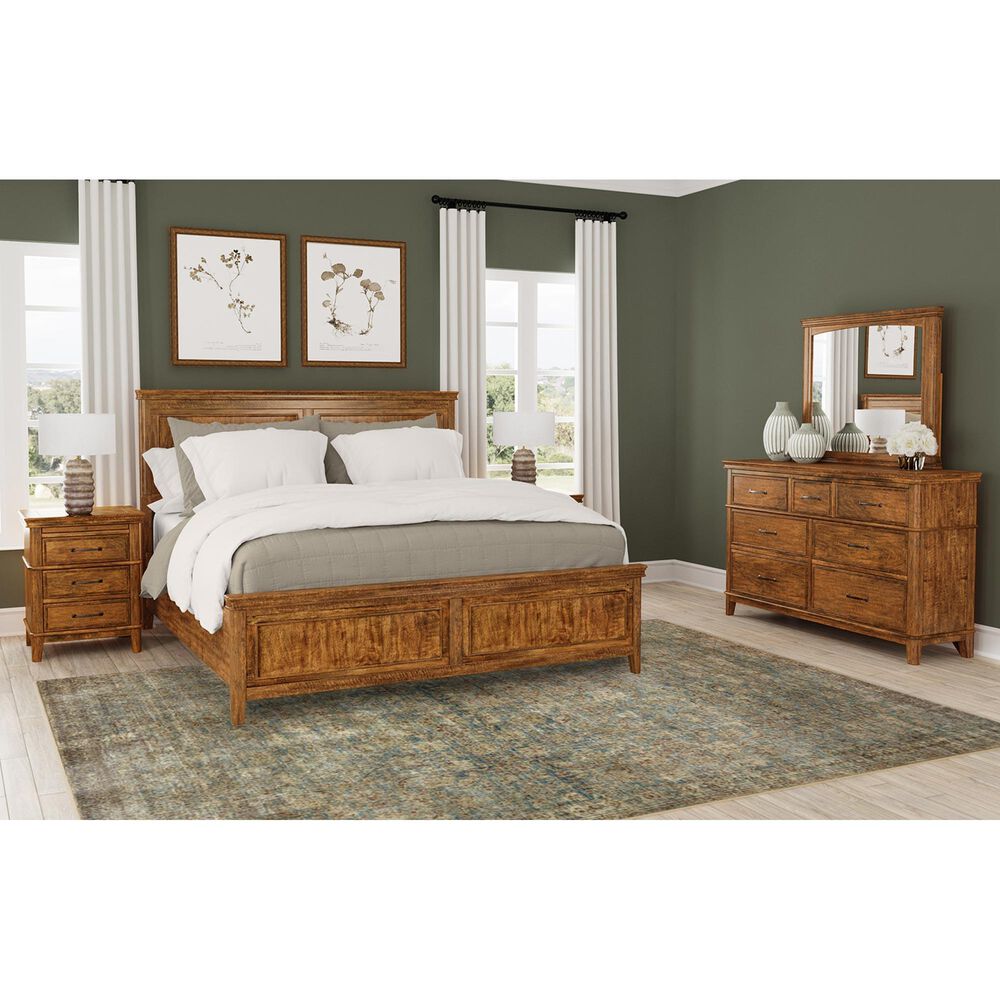 A-America Bandalier 4-Piece King Bedroom Set in Warm Russet, , large