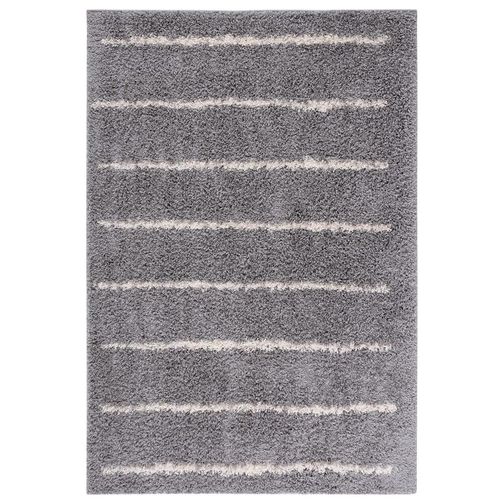 Safavieh Venus Shag VNS604J 5"3" x 7"6" Grey and Ivory Area Rug, , large