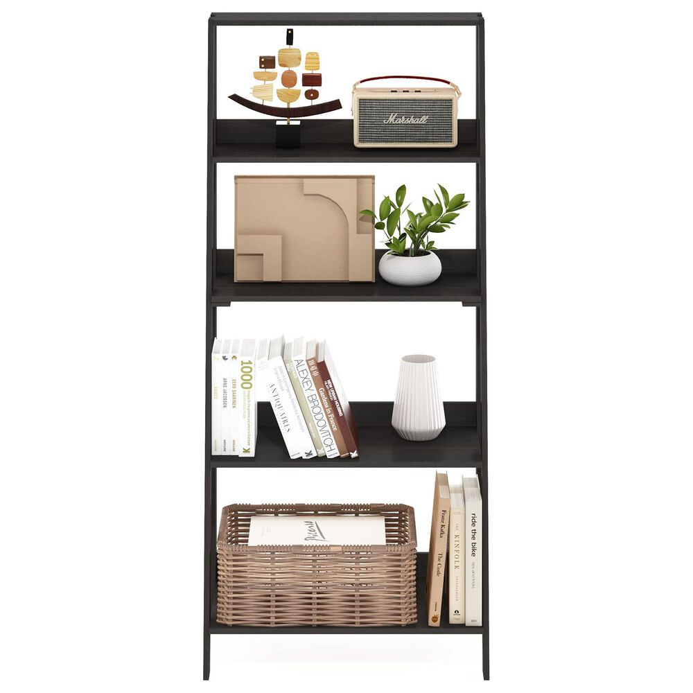 HOMLUX 5-Tier Ladder Display Bookshelf in Espresso, , large