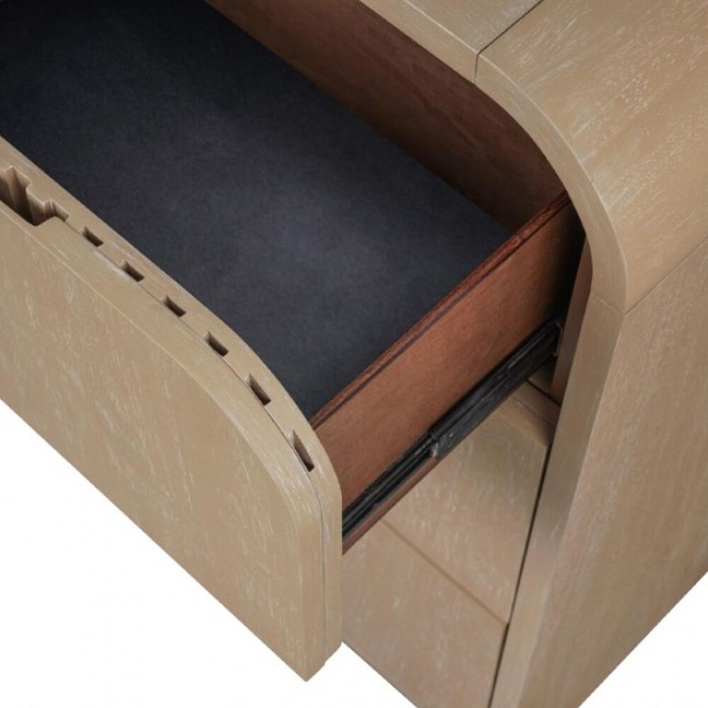 Furniture of America Tangentry 2-Drawer Nightstand in Natural, , large