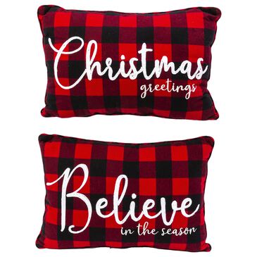 The Gerson Company 20" Holiday Design Pillows in Red (Set of 2), , large