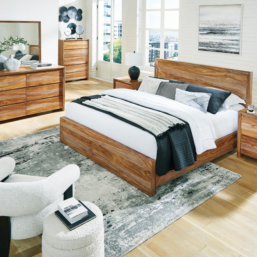 Millenium 5-Piece King Bedroom Set in Brown, , large
