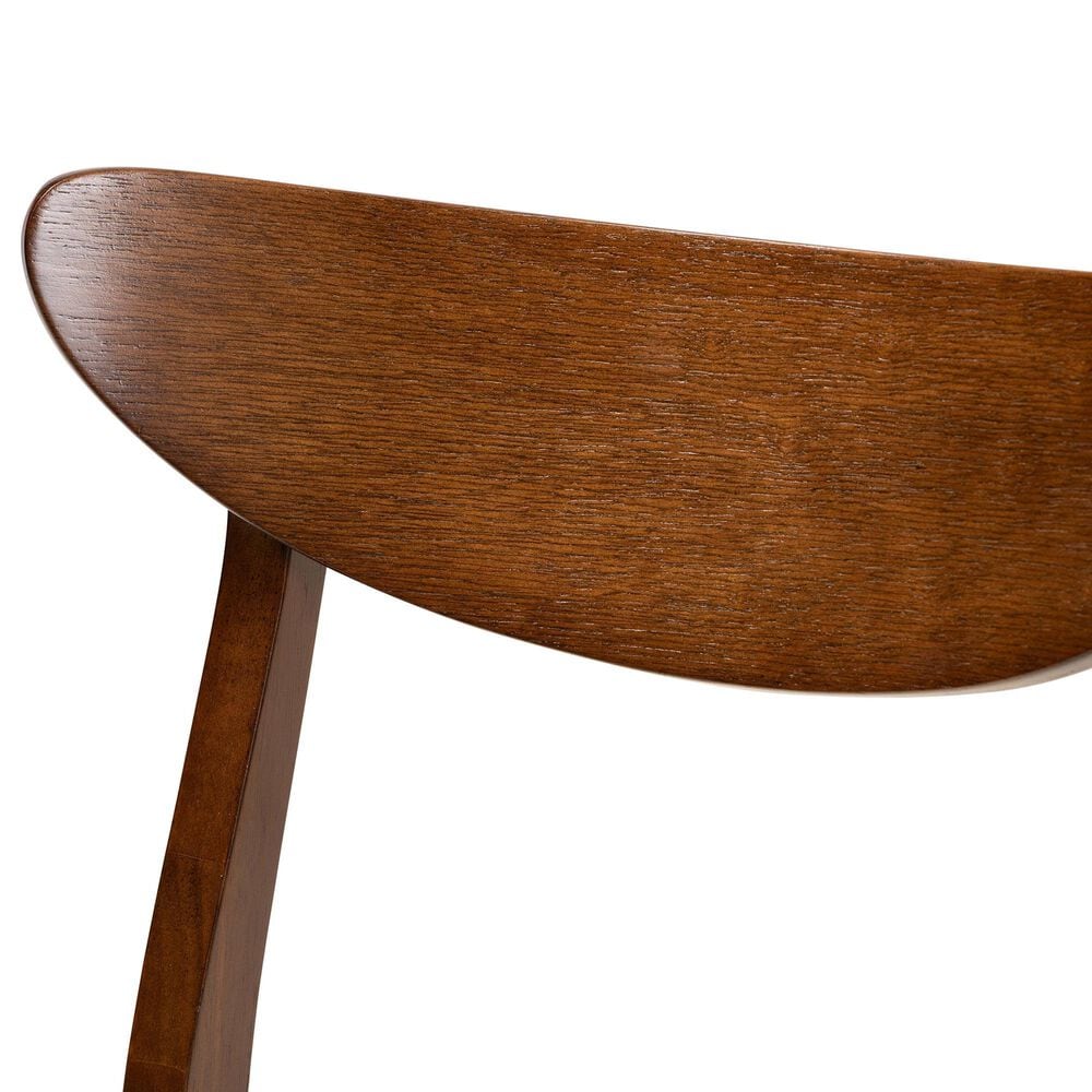 Baxton Studio Parlin Side Chair with Light Grey Cushion in Walnut Brown (Set of 4), , large
