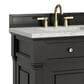 James Martin Vanities Brookfield 60" Double Bathroom Vanity in Black Onyx with 3 cm Eternal Jasmine Pearl Quartz Top and Rectangular Sinks, , large