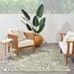 Nourison Garden Oasis GOA01 Ivory and Green 6" x 9" Indoor/Outdoor Area Rug, , large