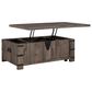 Ashley Hollum Lift-Top Coffee Table in Rustic Brown, , large